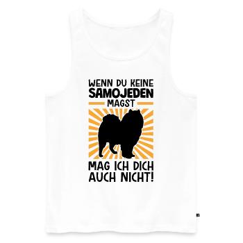 Samojeden nicht mögen Schlittenhund Samojede - Männer Premium Bio Tank Top - Weiß - Vorne - Michal (187cm)