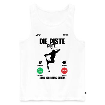 Skifahren Ski - Männer Premium Bio Tank Top - Weiß - Vorne - Michal (187cm)
