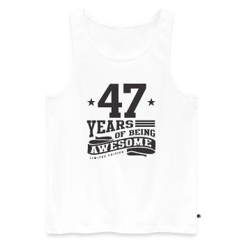 47 Jahre Awesome 47. Geburtstag - Männer Premium Bio Tank Top - Weiß - Vorne - Michal (187cm)
