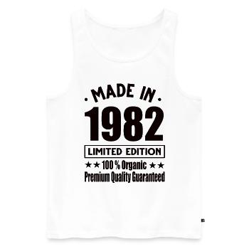 Fabriqué en 1982 Vintage Retro Limited Edition - Débardeur bio Premium Homme - blanc - Devant - Michal (187cm)