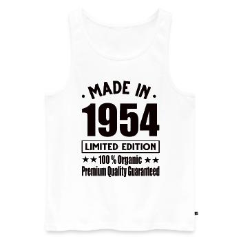 Fabriqué en 1954 Vintage Retro Limited Edition - Débardeur bio Premium Homme - blanc - Devant - Michal (187cm)
