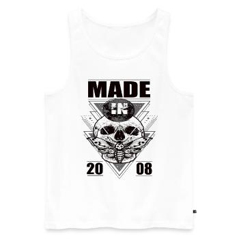 Made in 2008 Vintage Retro Limited Edition - Men's Premium Organic Tank Top - white - Front - Michal (187cm)