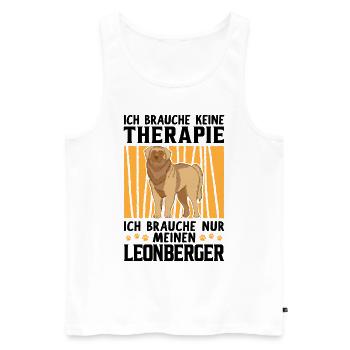 Leonberger keine Therapie deutscher Wachhund - Männer Premium Bio Tank Top - Weiß - Vorne - AI Model Male 178 light (178cm)