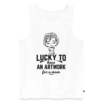 Mutter und Tochter Geschenk - Männer Premium Bio Tank Top - Weiß - Vorne - AI Model Male 178 light (178cm)