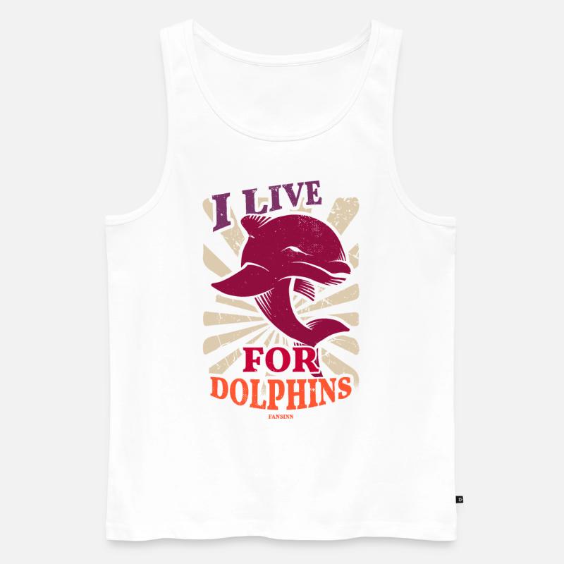 Delfin - Männer Premium Bio Tank Top - Weiß