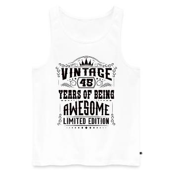 45 Years Of Being Awesome 45 Birthday 45 Years - Men's Premium Organic Tank Top - white - Front - AI Model Male 178 light (178cm)