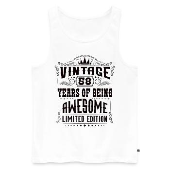 58 Years Of Being Awesome 58 Birthday 58 Years - Men's Premium Organic Tank Top - white - Front - AI Model Male 178 light (178cm)
