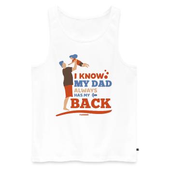Père et fille - Débardeur bio Premium Homme - blanc - Devant - AI Model Male 178 light (178cm)