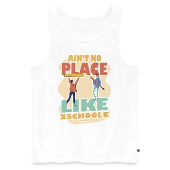 School learning children Enrolment - Men's Premium Organic Tank Top - white - Front - Michal (187cm)