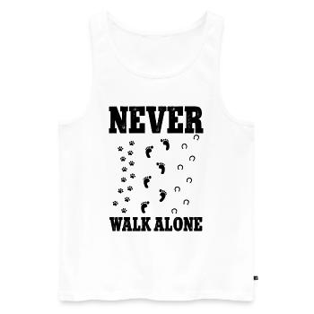 Never Walk Alone Dog Horse - Men's Premium Organic Tank Top - white - Front - Michal (187cm)
