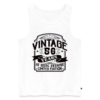 Vintage 56 Years of Being Awesome 56 Birthday - Men's Premium Organic Tank Top - white - Front - Michal (187cm)