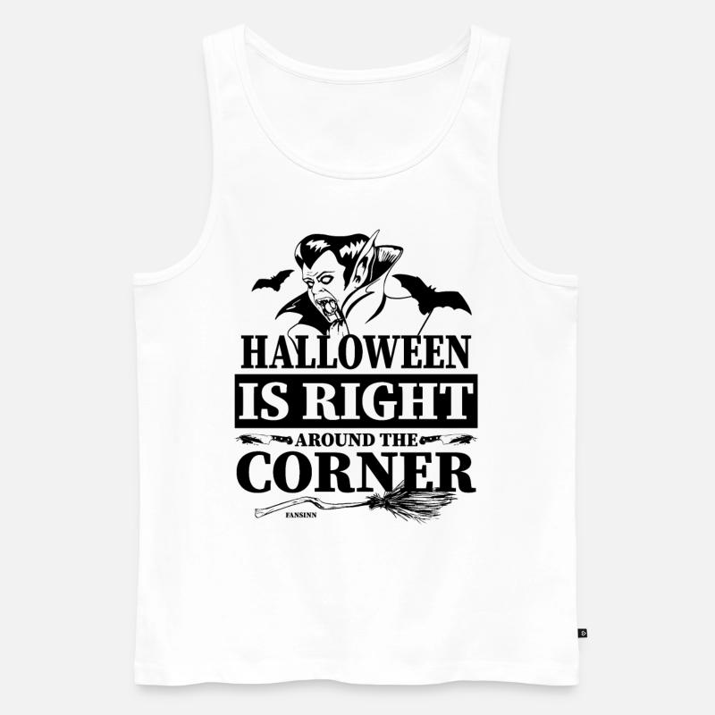 Vampir Halloween Geschenk - Männer Premium Bio Tank Top - Weiß