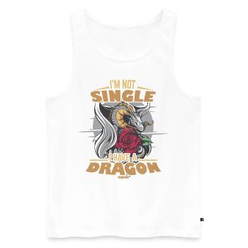 I'm Not Single I Have A Dragon - Männer Premium Bio Tank Top - Weiß - Vorne - Michal (187cm)