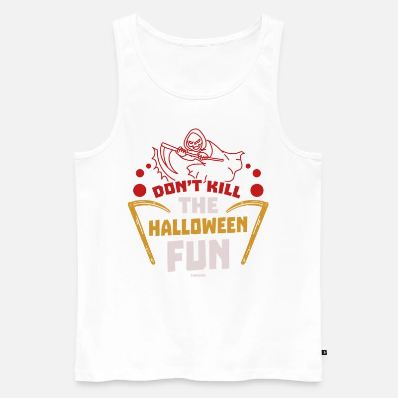 Sensenmann Halloween Kostüm - Männer Premium Bio Tank Top - Weiß