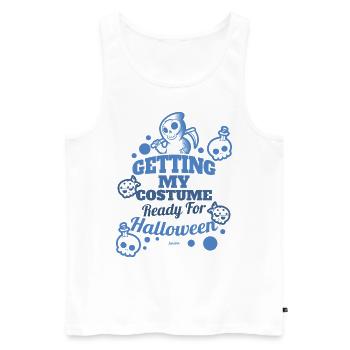 cute kids Grim Reaper for Halloween - Men's Premium Organic Tank Top - white - Front - AI Model Male 178 light (178cm)