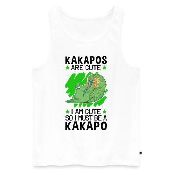 I am a Kakapo flightless parrot - Men's Premium Organic Tank Top - white - Front - AI Model Male 178 light (178cm)