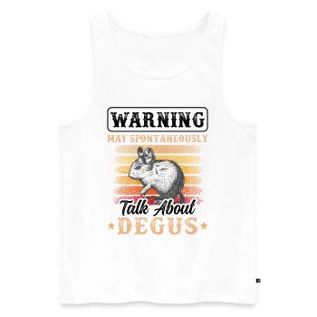 Spontaneously talk about Degu Chilean rodent - Men's Premium Organic Tank Top - white - Front - AI Model Male 178 light (178cm)