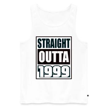 Straight Outta 1999 Geburtstag 1999 Geboren 1999 - Männer Premium Bio Tank Top - Weiß - Vorne - Michal (187cm)