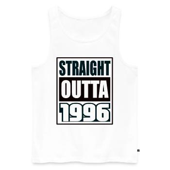 Straight Outta 1996 Birthday 1996 Born 1996 - Men's Premium Organic Tank Top - white - Front - AI Model Male 178 light (178cm)