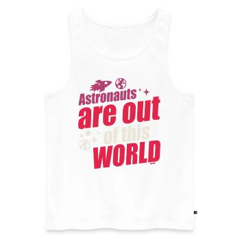 Astronauts are out of this world - Men's Premium Organic Tank Top - white - Front - AI Model Male 178 light (178cm)