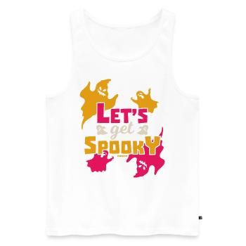 Geist Halloween Geschenk - Männer Premium Bio Tank Top - Weiß - Vorne - Michal (187cm)