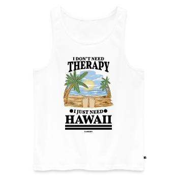 Hawaï - Débardeur bio Premium Homme - blanc - Devant - Michal (187cm)