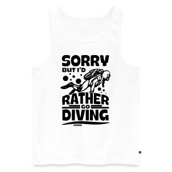 Diving Scuba Instructor Holiday Summer Gift - Men's Premium Organic Tank Top - white - Front - AI Model Male 178 light (178cm)