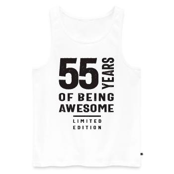 55 Years of Being Awesome - 55th Birthday - Men's Premium Organic Tank Top - white - Front - Michal (187cm)