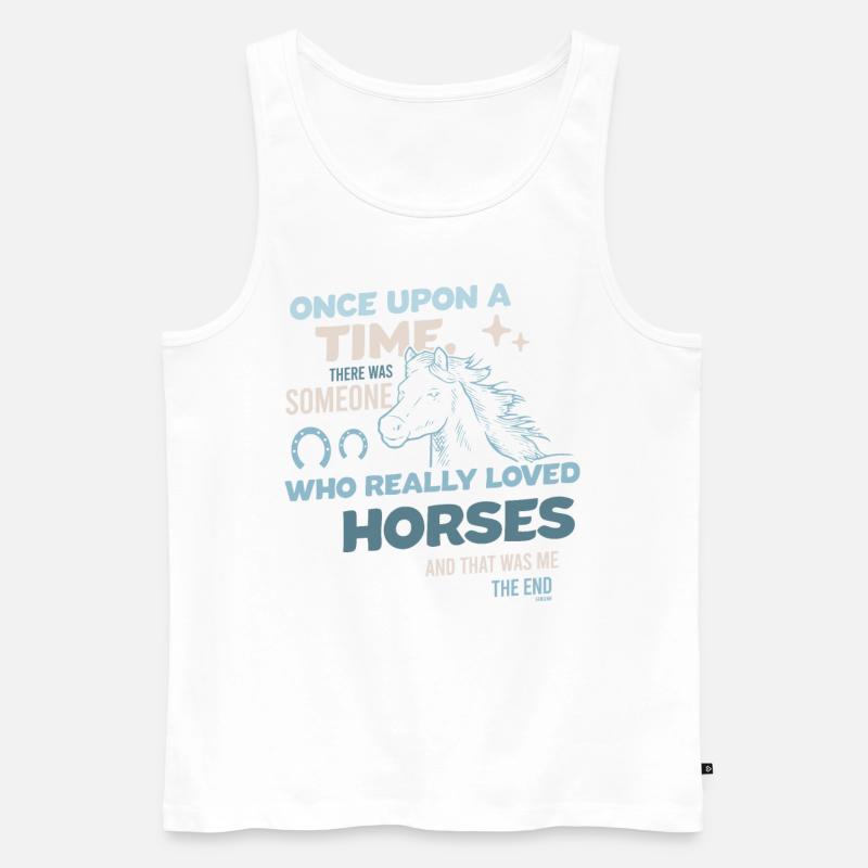 ich liebe Pferde - Männer Premium Bio Tank Top - Weiß