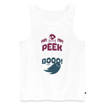 unheimlich Gespenst Halloween Geschenk - Männer Premium Bio Tank Top - Weiß - Vorne - AI Model Male 178 light (178cm)