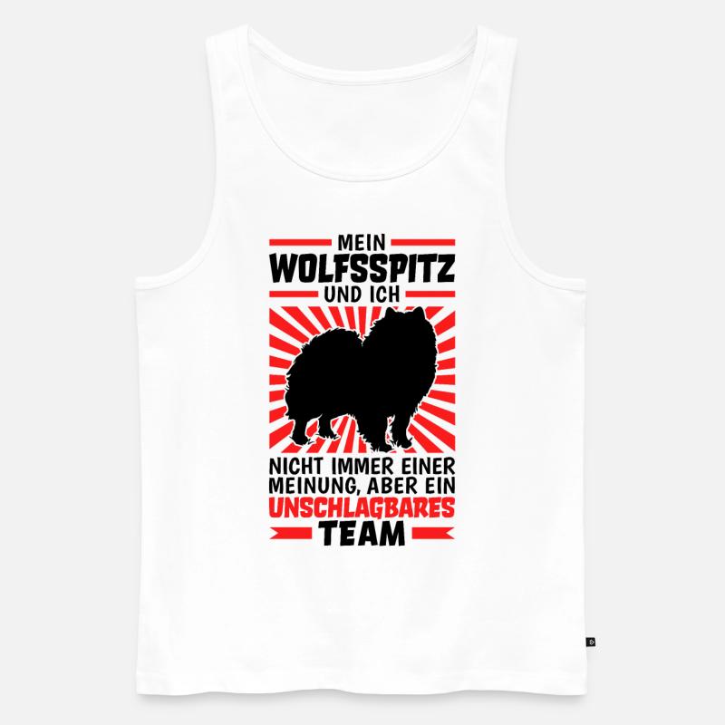 Wolfsspitz unschlagbar deutscher Spitz Keeshond - Männer Premium Bio Tank Top - Weiß