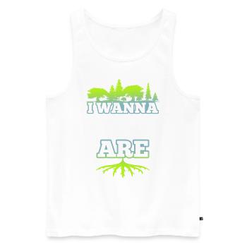 Wald Spaziergang Entspannung Therapie - Männer Premium Bio Tank Top - Weiß - Vorne - AI Model Male 178 light (178cm)