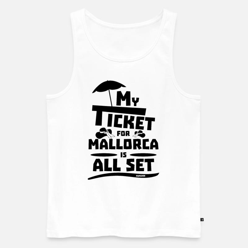 Spanien Mallorca Urlaub - Männer Premium Bio Tank Top - Weiß