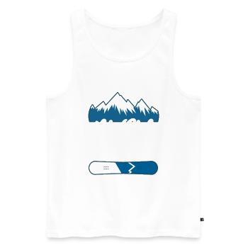 Sorry i Can ́t Snowboard Girl - Men's Premium Organic Tank Top - white - Front - Michal (187cm)