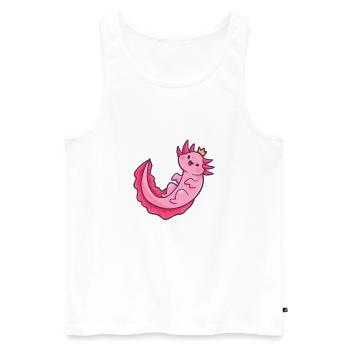 Just A Boy Who Loves Axolotls - Männer Premium Bio Tank Top - Weiß - Vorne - Michal (187cm)