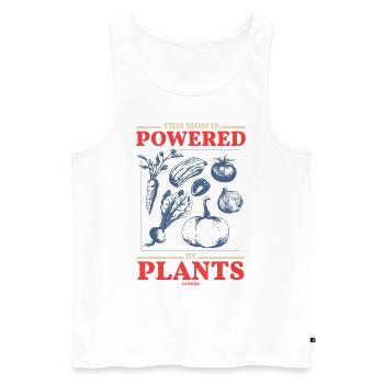 Cette mère est alimentée par des plantes - Débardeur bio Premium Homme - blanc - Devant - Michal (187cm)