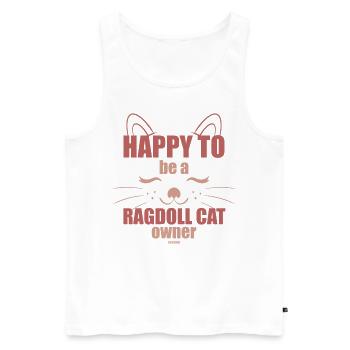Ragdoll Cat Cat Lovers Chatons Chatons - Débardeur bio Premium Homme - blanc - Devant - Michal (187cm)