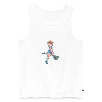 Tennis Makes Me Happy You Not So Much - Men's Premium Organic Tank Top - white - Front - Michal (187cm)