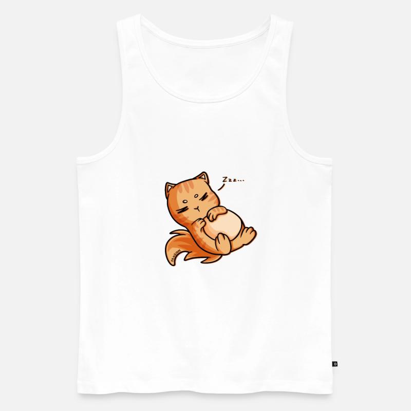 Easily Distracted By Cats - Männer Premium Bio Tank Top - Weiß