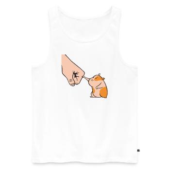 Hamster - Männer Premium Bio Tank Top - Weiß - Vorne - AI Model Male 178 light (178cm)