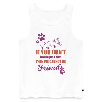 Ragdoll Katze - Männer Premium Bio Tank Top - Weiß - Vorne - AI Model Male 178 light (178cm)