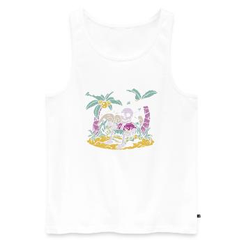 Hawaï - Débardeur bio Premium Homme - blanc - Devant - Michal (187cm)