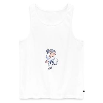 Sorry I Wasn't Listening Karate - Men's Premium Organic Tank Top - white - Front - Michal (187cm)