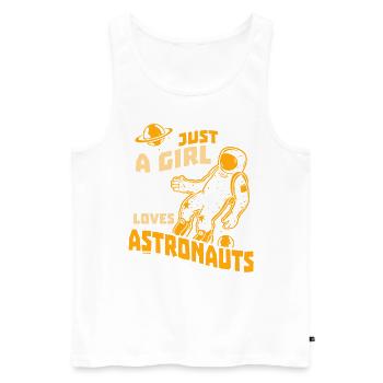 Seulement une fille qui aime les astronautes - Débardeur bio Premium Homme - blanc - Devant - Michal (187cm)