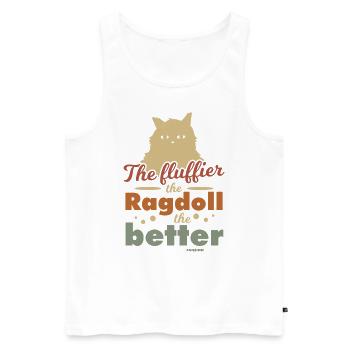 niedliche Ragdollkatze - Männer Premium Bio Tank Top - Weiß - Vorne - Michal (187cm)