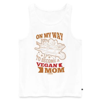 On my way to becoming a vegan mom - Men's Premium Organic Tank Top - white - Front - AI Model Male 178 light (178cm)