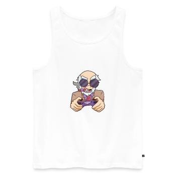 A Day Without Gaming Is Like Just Kidding - Men's Premium Organic Tank Top - white - Front - Michal (187cm)