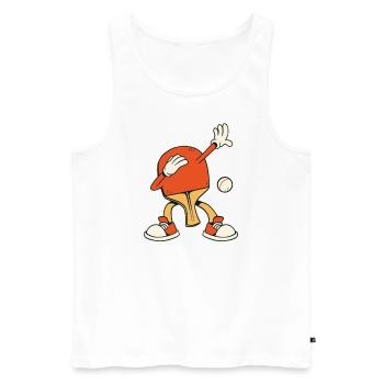 Dab On My Opponents Table Tennis - Men's Premium Organic Tank Top - white - Front - AI Model Male 178 light (178cm)