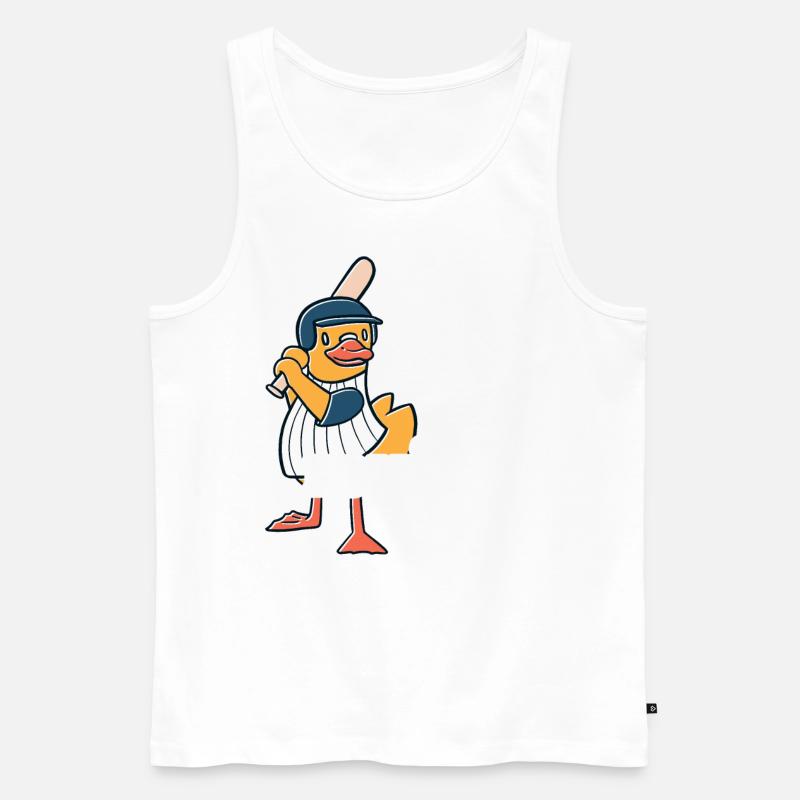 Ente Vogel Baseball Geschenk - Männer Premium Bio Tank Top - Weiß