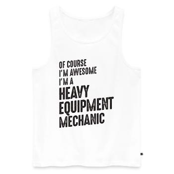 Großartig, ich bin ein Schwermaschinenmechaniker - Männer Premium Bio Tank Top - Weiß - Vorne - AI Model Male 178 light (178cm)